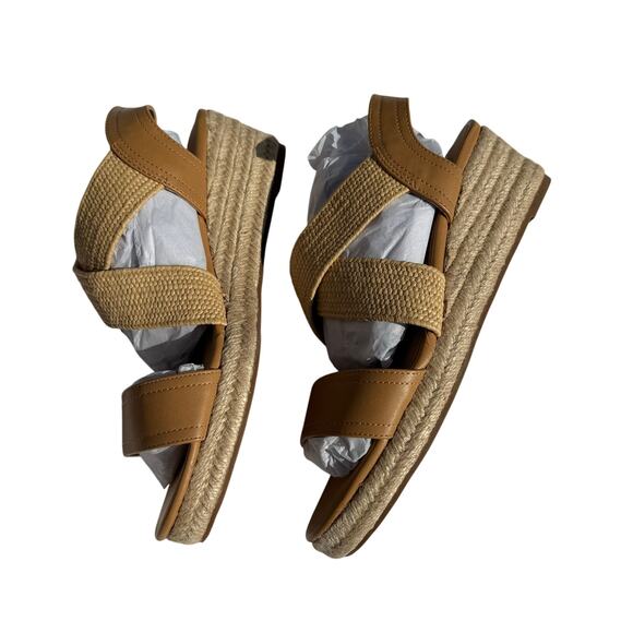 Market & Spruce Espadrille Wedge Sandals in Tan NEW Size 6.5 - Picture 6 of 10
